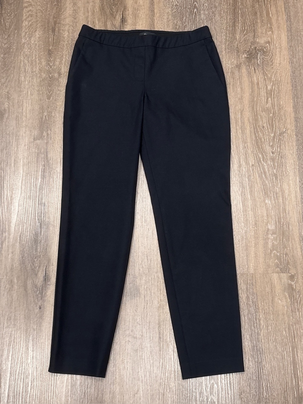 Theory Black Thaniel Approach Slim Pull On Ankle Pant Trousers Office Size 2 - Picture 2 of 12